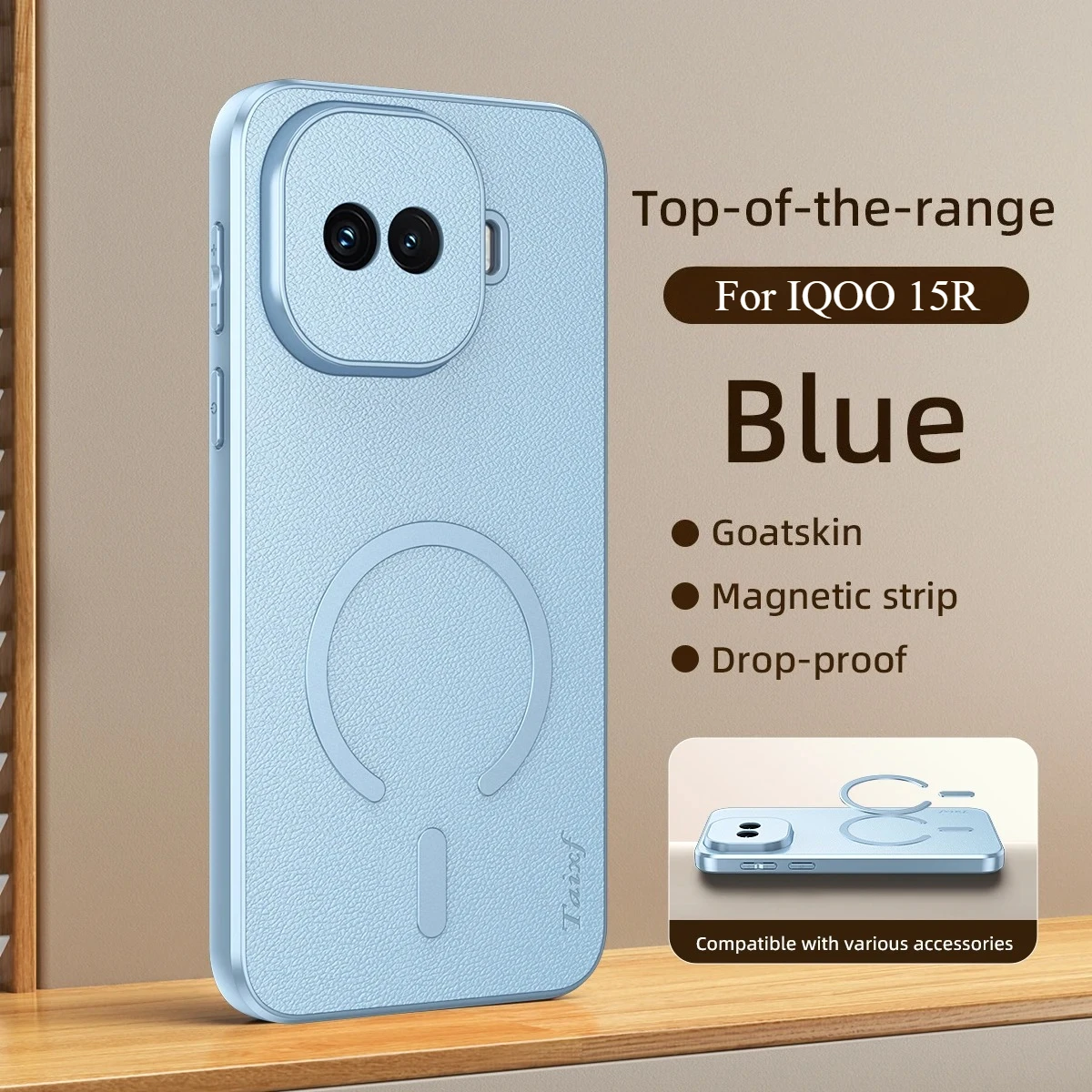 Magsafe Goat Leather Magnetic Wireless Charging Shockproof Phone Case