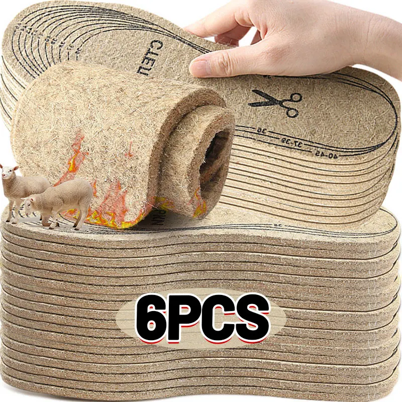 Cozy Wool Felt Shock-Absorbing Shoe Insoles