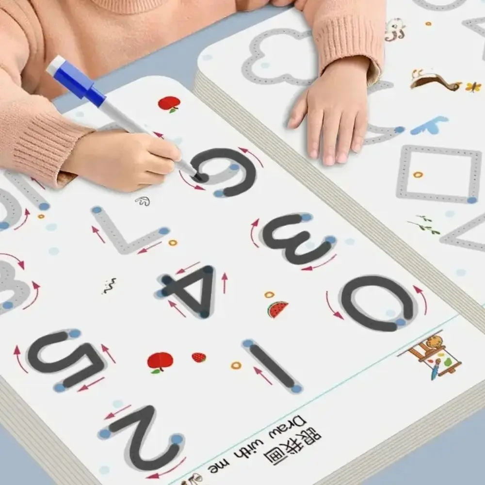 

Reusable Magical Tracing Workbook Children Education Stationery Erasable Educational Montessori Books Useful