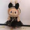 17cm Labubu Doll Clothes Advanced luxury design customization Heartbeat Macaron Labubu Doll Clothes Changing Light clothes 4