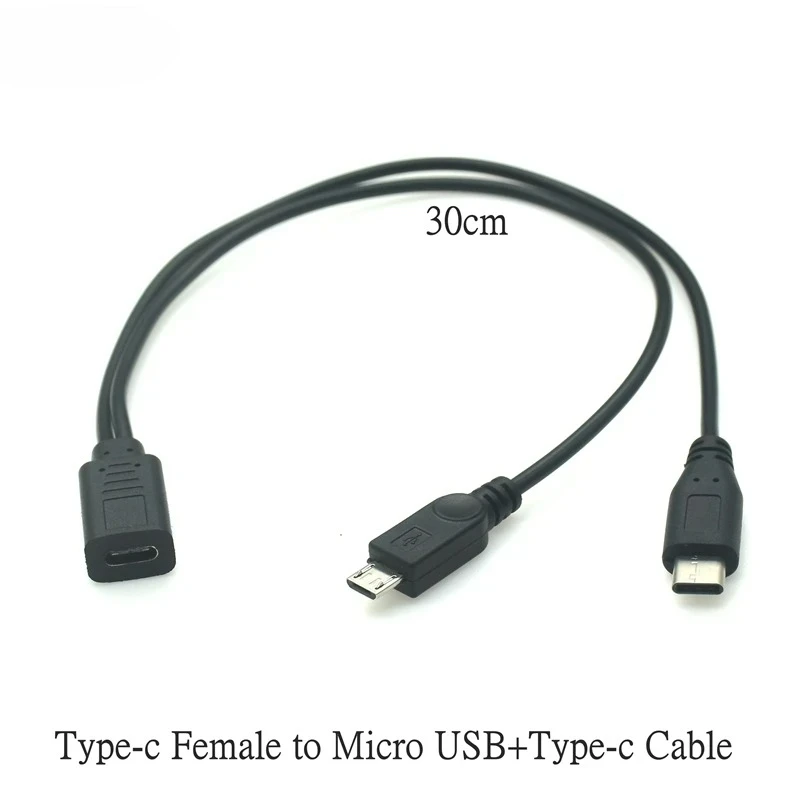 USB Multi-Interface Y Splitter Charge and Data Extension Adapter Cable