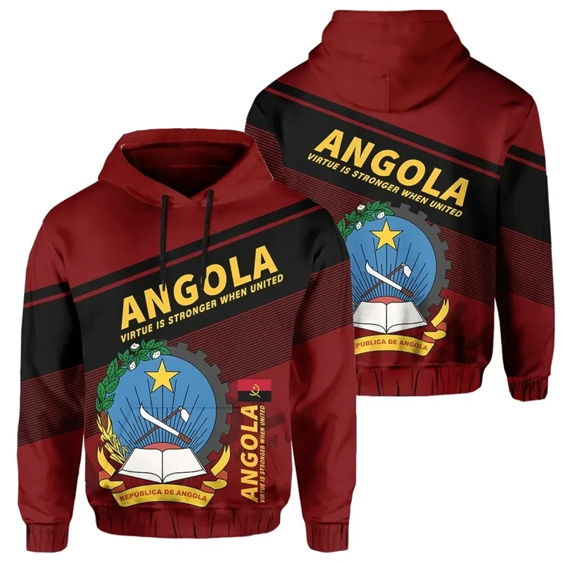thumbnail image 1 of Nuevas sudaderas con capucha y cremallera para hombre y mujer, con estampado 3D de la bandera de Angola, de manga larga, con emblema del mapa angoleño, sudaderas de gran tamaño, 1 of 5