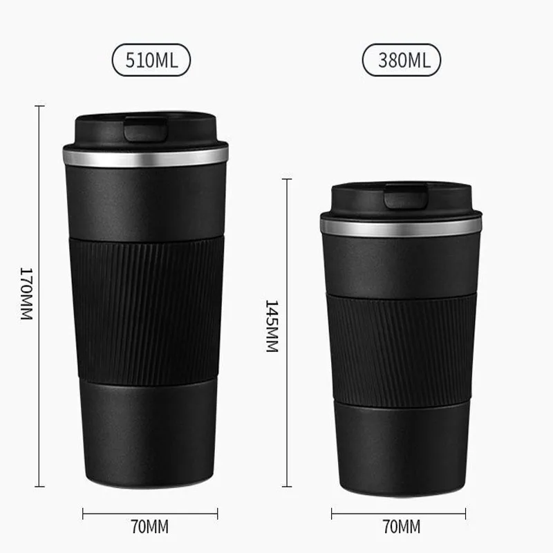 

380ml 510ml Stainless Steel Coffee Cup Thermal Mug Termica Cafe Copo Termico Non-slip Travel Car Insulated Bottle