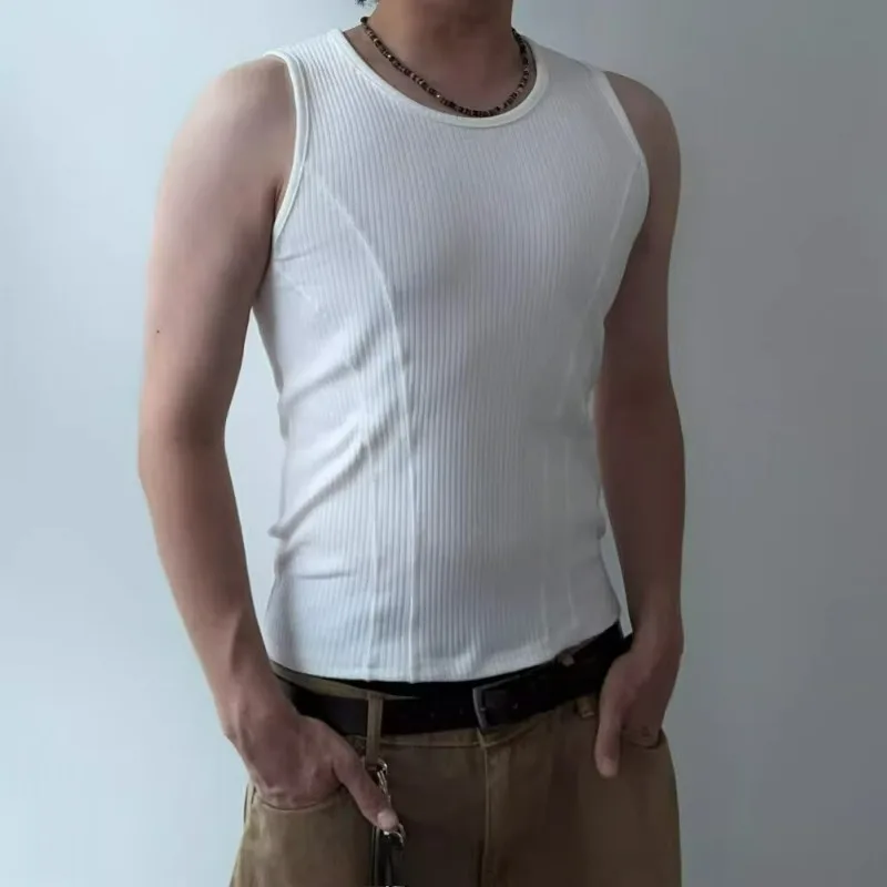 남성 캐주얼 조끼 타이트핏 통기성 좋은 시원한 아웃도어 하이킹 등산 사이클링 캠핑 트레이닝 남성 피트니스 반팔