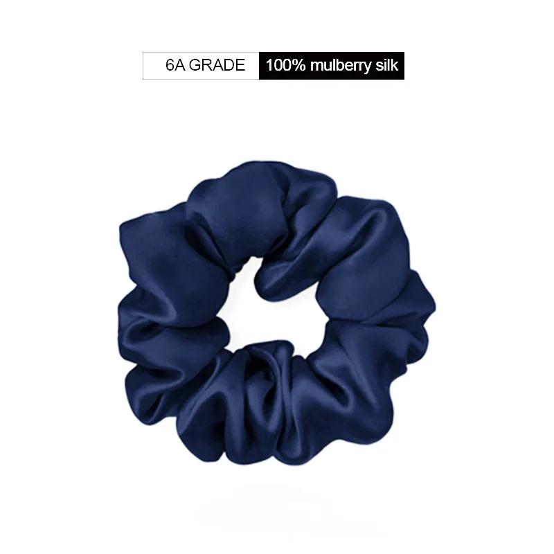 Luxurious 22 Momme Mulberry Silk Hair Scrunchie - Elegant 3.5cm Elastic Hair Tie