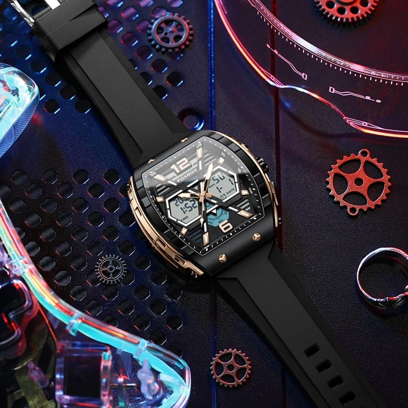 Lige Mens Watch Fashion Outdoor Sport Calendar Quartz Watches Men Dual Display Waterproof Man Watch Digital Chronograph Clock, Alina Gadgets