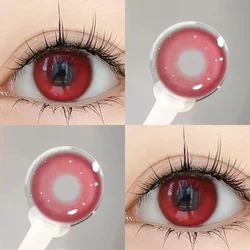 Natural Red Fashion Large Diameter Color Contact Lenses - Enhancing Beauty and Animation Aesthetics (Red coconut milk)