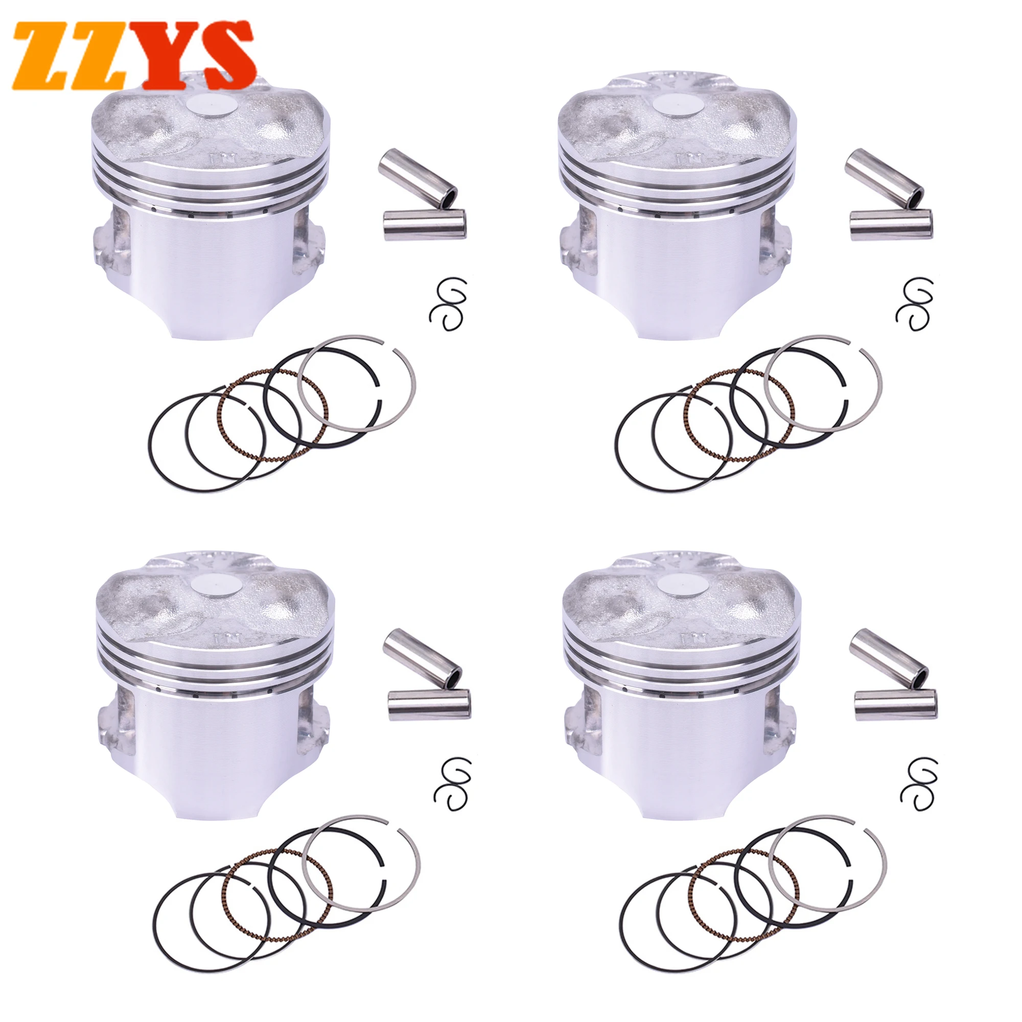 

4pc 48.5mm 48.75mm 49mm 49.25mm 49.5mm STD~+100 Motorcycle Piston and Ring Set For Honda CBR250 MC22 1990-1994 CBR 250 KAZ Rings