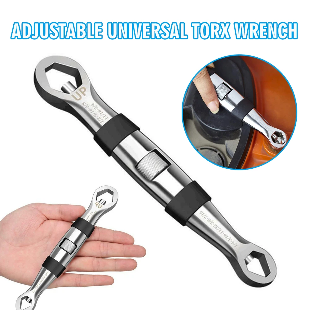 

Adjustable Flexible Type Universal Torx Wrench 7mm/19mm Bicycle Motorcycle Car Manual Repair Tool 360 Degre Torx Wrench