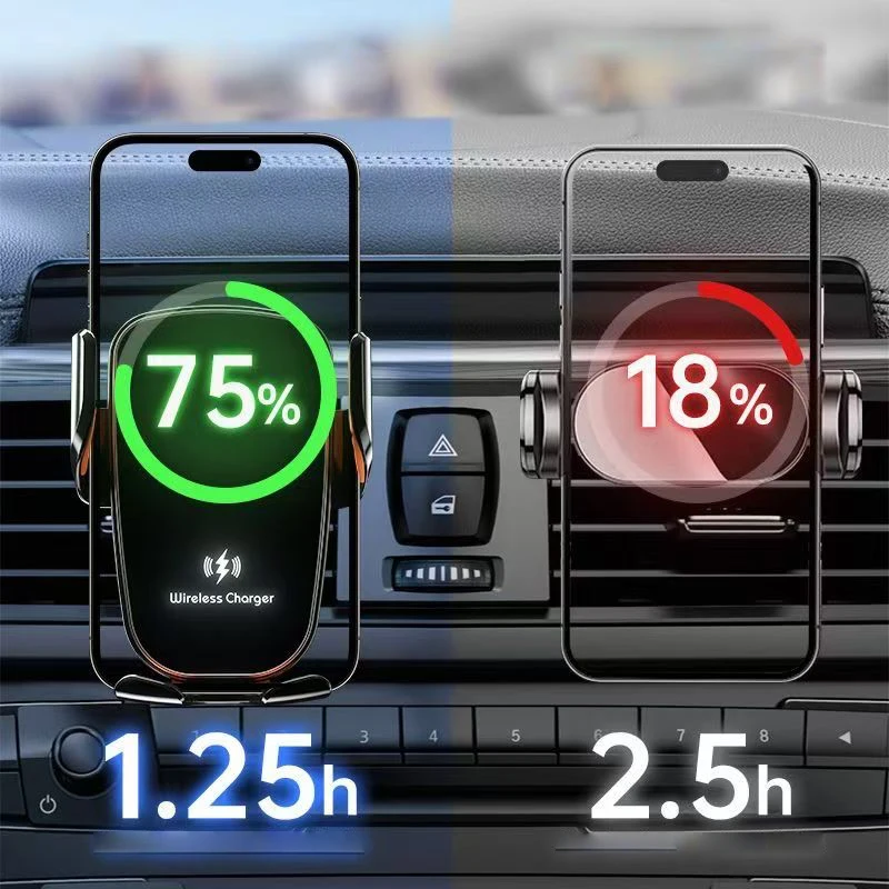 Supporto per auto con supporto per bocchetta dell'aria con morsetto manuale UYUXIO da 15 mm, per iPhone, Samsung e Android_voghion.com