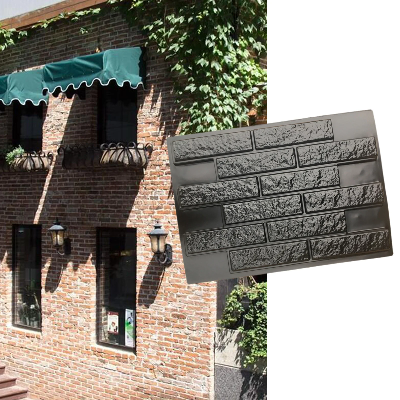 Concrete Molds Decor Wall Stone Tiles Brick Molds Garden House Cement Patio Stone Mold Paver Walk Mould DIY Decor Paving