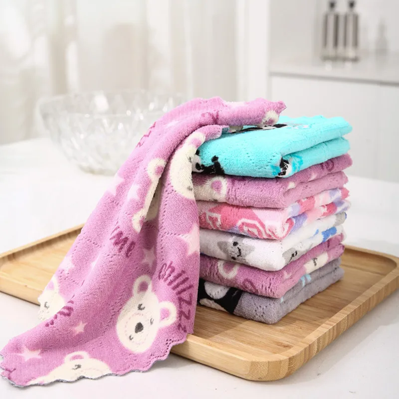 New Microfiber Cleaning Cloth Kitchen Towel Set Dish Towel for Kitchen Items Household Tools Dish Washing Cloth Absorbent Rags