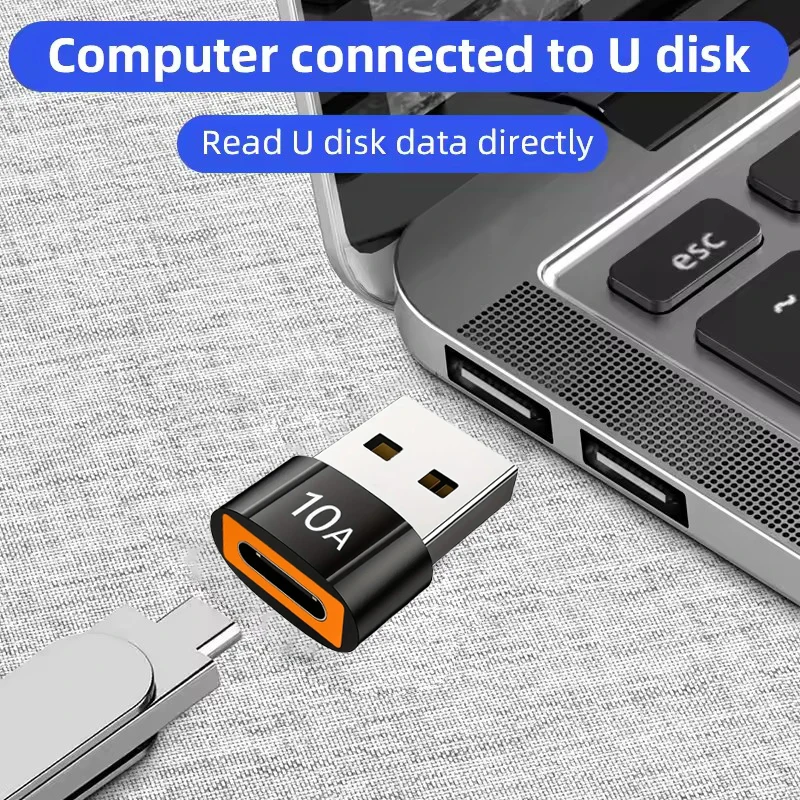 USB Type C to USB Male Converter Fast Charging Adapter