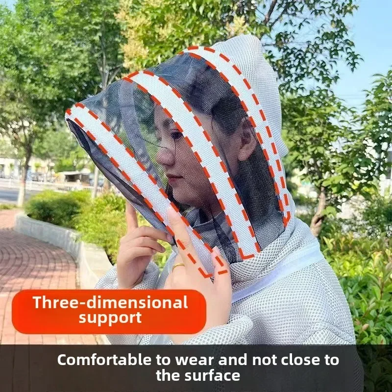 Beekeeping Suit Beekeeping Clothing Beekeeping Anti-bee Clothing Protective New Thickened Air Whole Body Conjoined Bee Equipment 3D Breathable