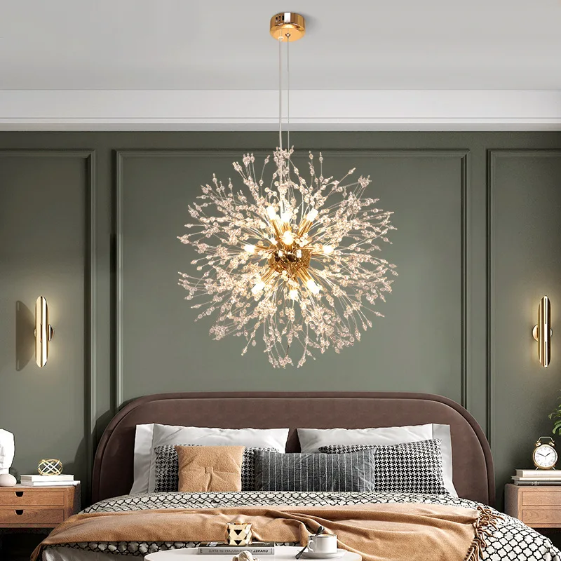 

Nordic Luxury Glass Pendant for Living Room Bedroom Modern Chandelier Kitchen Island Lighting Dining Room Dandelion Hanging Lamp