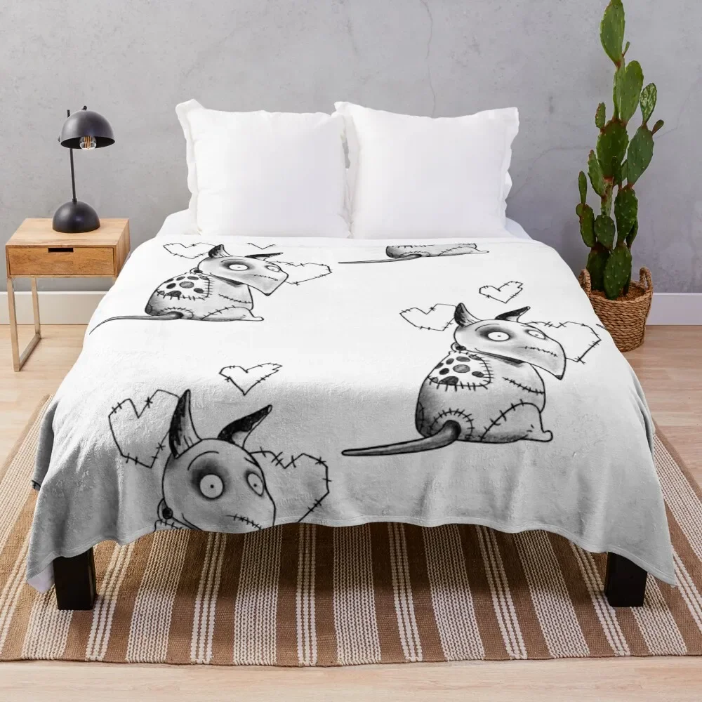 

Pup Throw Blanket Decorative Throw Bed Fashionable Dorm Room Essentials Flannel Fabric Blankets