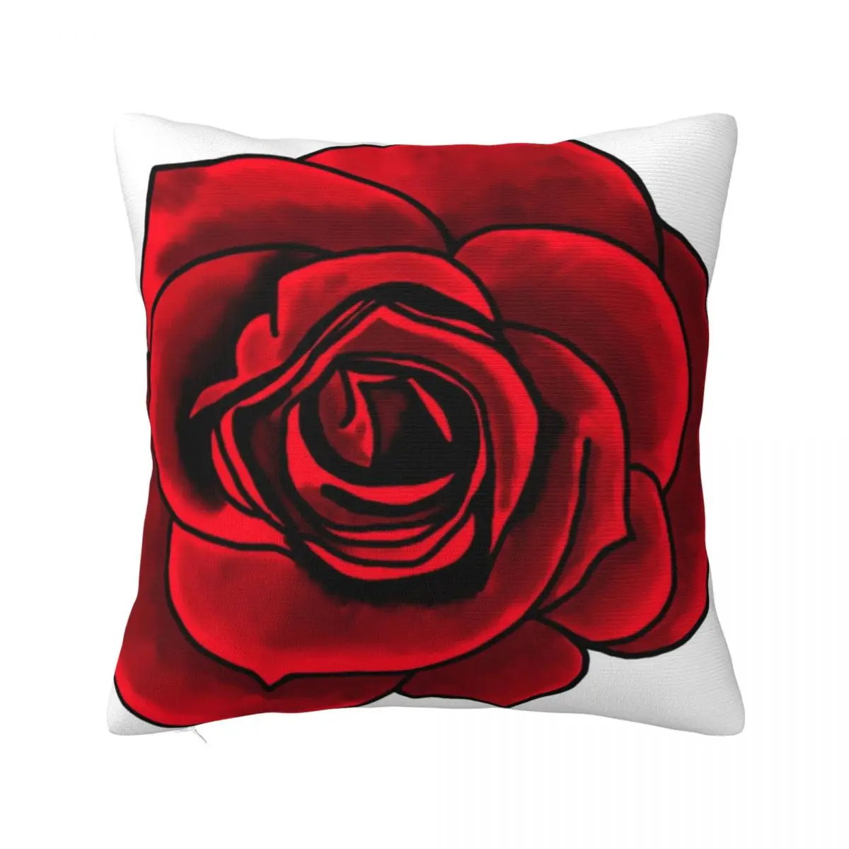 

Cute Red Rose Throw Pillow Plaid Sofa Pillowcases For Pillows Pillow Case
