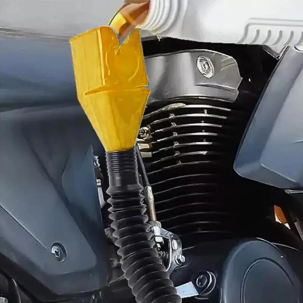 Plastic Car Oil Pouring Hands-free Bayonet Fueling Funnel Portable Folding Telescopic Hose Filling Motorcycle Gasoline Funnel