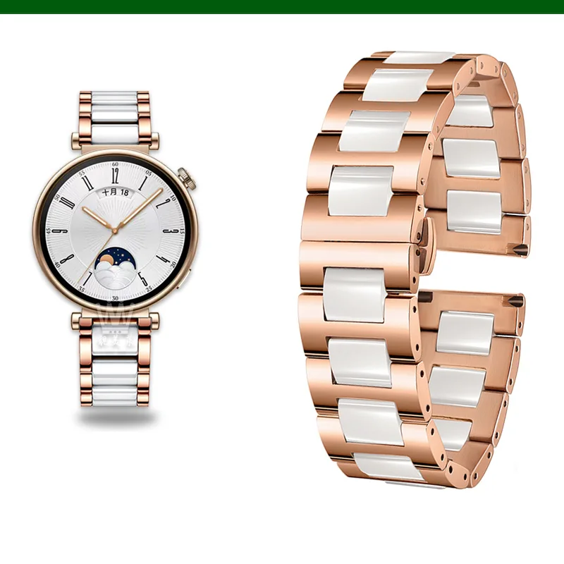 Premium Steel-Ceramic Smartwatch Strap - Adjustable Band