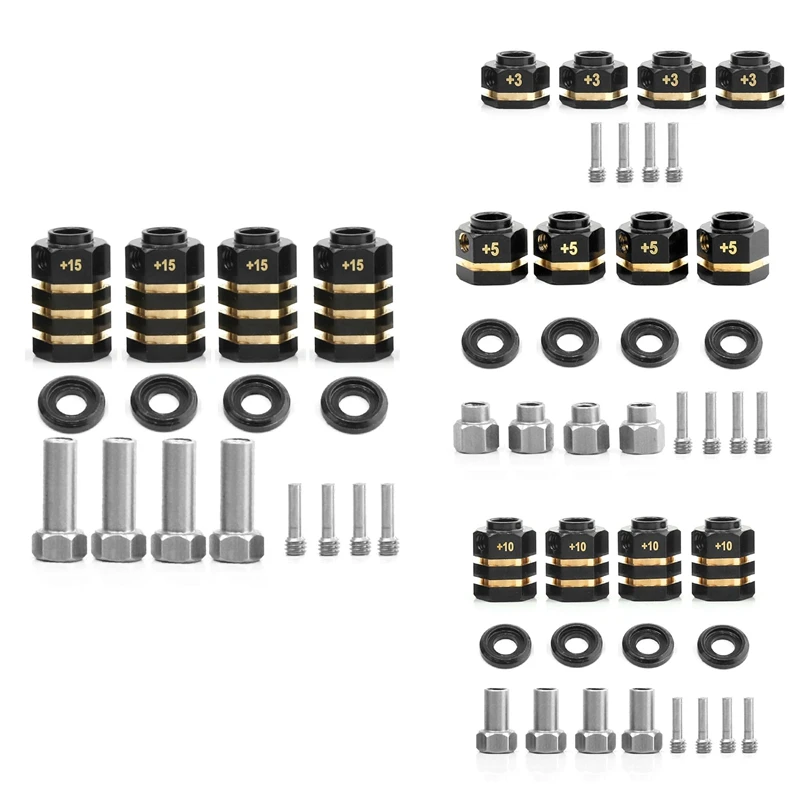 

4 шт латунный противовес 12 мм колесные шестигранные ступицы Расширенный адаптер для Traxxas TRX4 TRX6 1/10 Запчасти для радиоуправляемых автомобилей