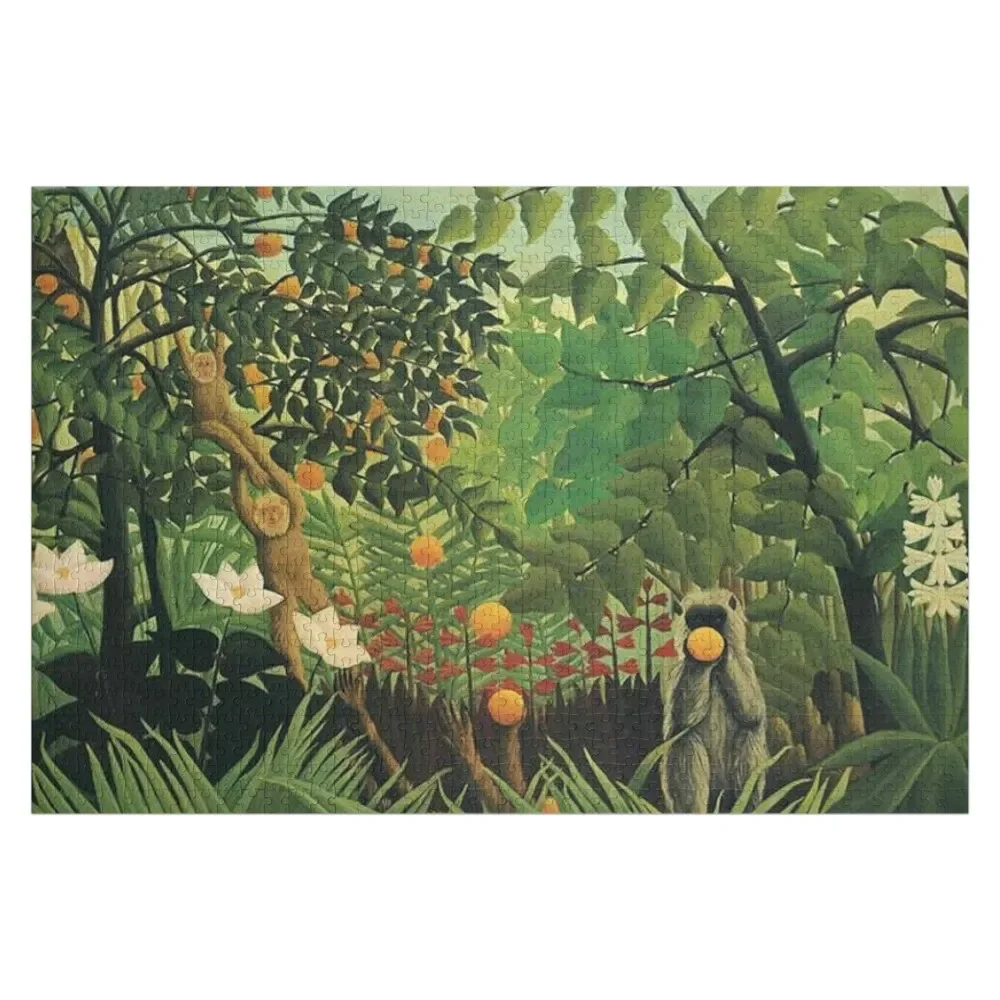 

Exotic landscape by Henri Rousseau Jigsaw Puzzle With Photo Picture Personalised Name Wood Animals Puzzle