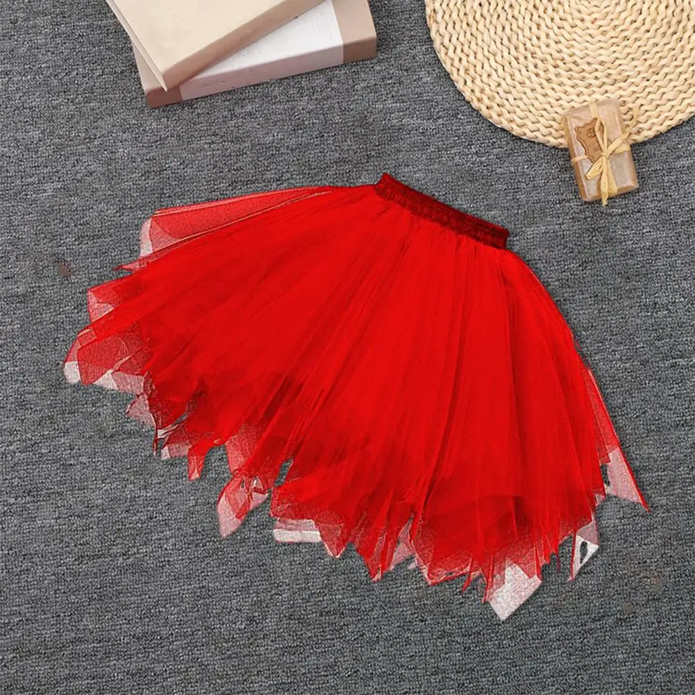 

Soft Texture Women Petticoat Elegant High Waist Tulle Skirt for Women Multi-layered Ballet Petticoat Classic Pleated Party Puffy