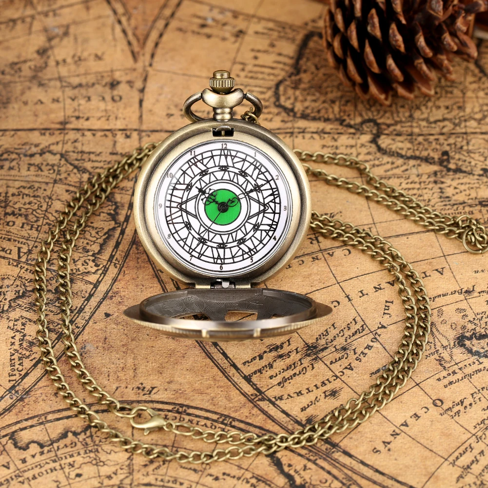 Creative Vintage Hollow Eye Pendant Quartz Watch Souvenir Sweater Chain Pocket Watch With Personality Gift quartz watch pocket watch