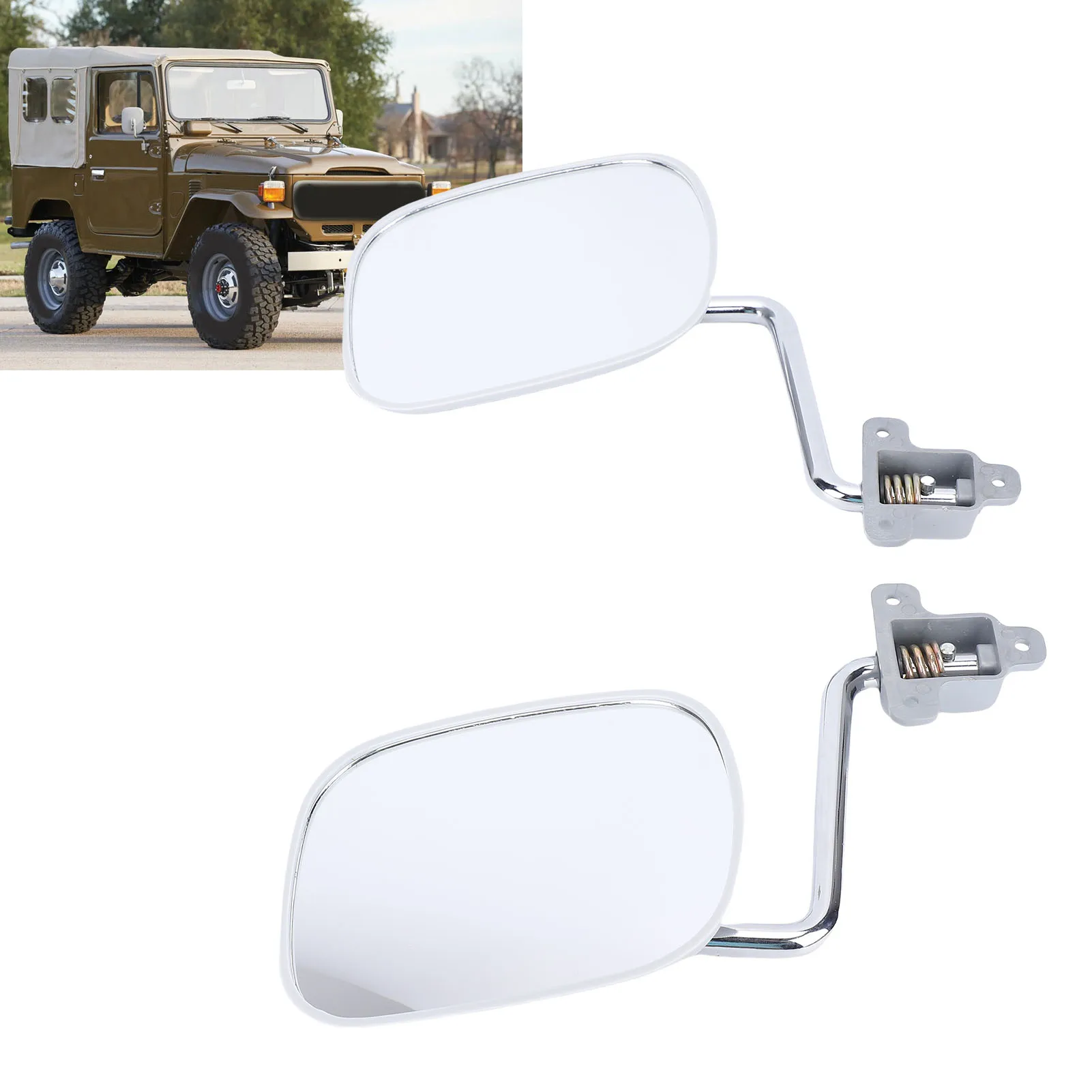 Driver and Passenger Side Door Mirror ZPN-53799 Replacement for Landcruiser 40 Series BJ40 BJ42 FJ40 FJ45 HJ45 HJ47