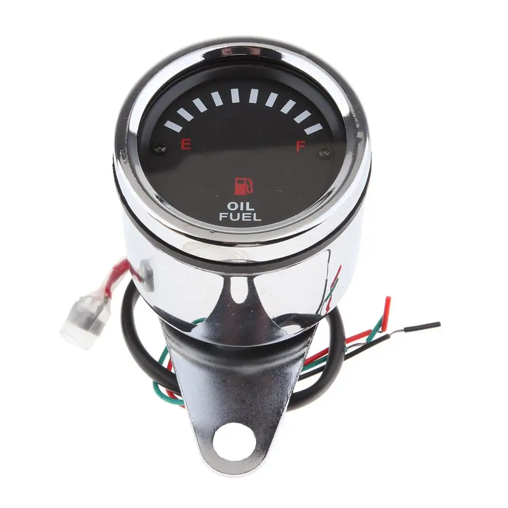 2. Universal Motorcycle Electric Fuel Level Indicator 12 V (chrome