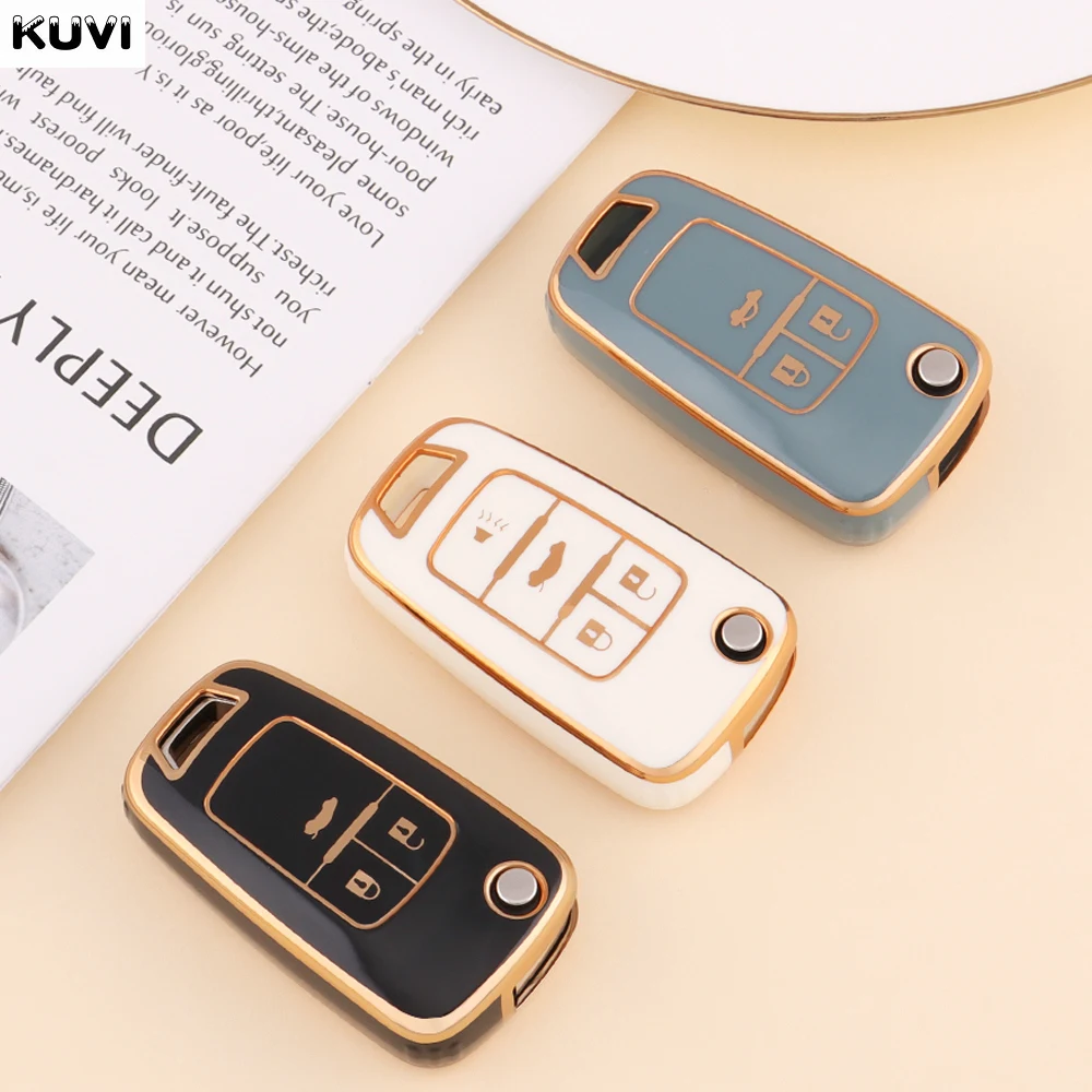 Plating TPU Car Key Case Shell Cover Fob For Chevrolet Cruze Aveo Trax Sail Malibu Captiva Opel Vauxhall Astra J Corsa Insignia case cover shell flip