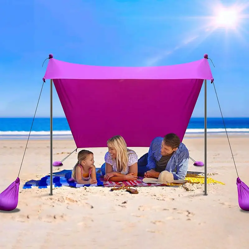Outdoor Aluminum Canopy Pole Beach Tent Support Frame Top Ball Telescopic Hall For Camping Tarp Support