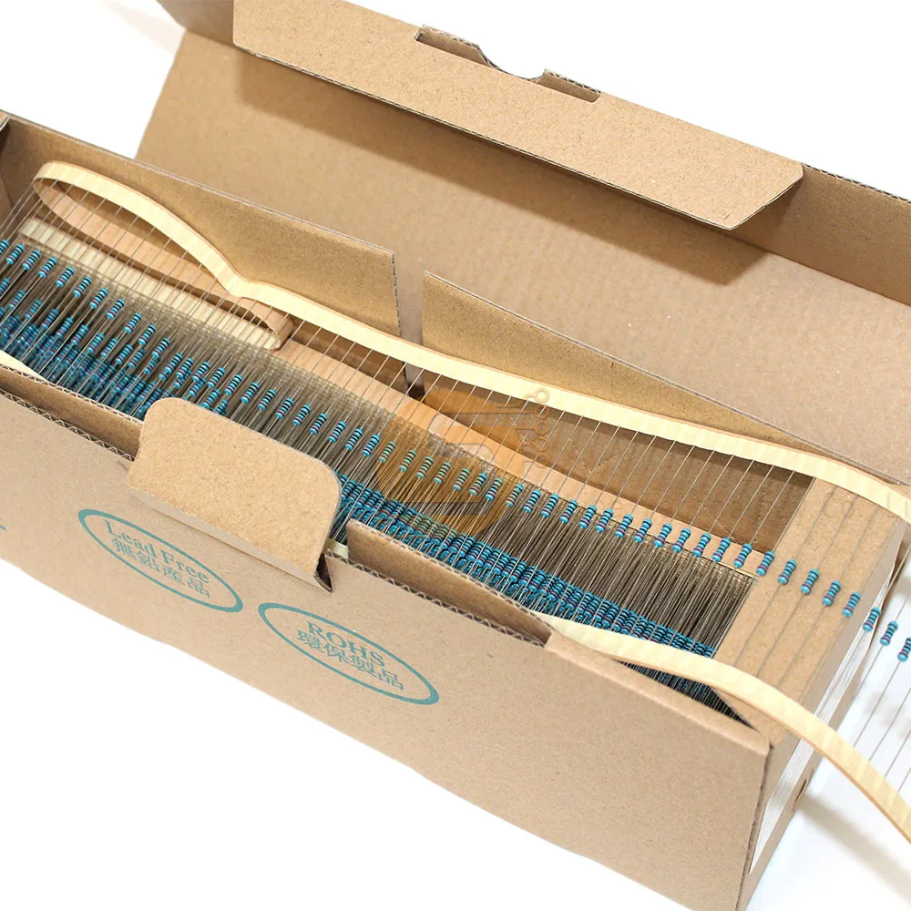 50pcs 1/2W 1% Metal film resistor 0R-4.7M 0.1R 150R 200R 240R 470R 1K 2.4K 4.7K 10K 24K 51K 750K 0.1 0.22 100 300 470 ohms 0.5W metal film resistor metal film resistors