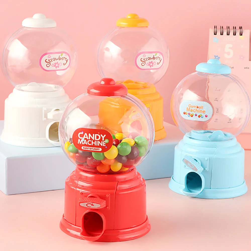 Piggy Bank Coin Bank Cute Candy Piggy Bank Mini Sweets Machine Kids Bubble Gift Children Money Box Toys Dispenser Gumball Coin Saving Box Home Decor