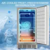 Outdoor Refrigerator, Weather Proof Stainless Steel Beverage Beer Cooler Under Counter Fridge, Indoor/Outdoor Refrigerator with 5