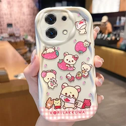R - Rilakkuma Strawberry Silicone Phone Case - Redmi Note 13 4G (1)
