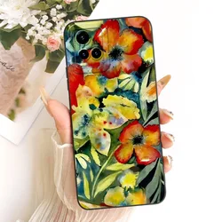 Floral Soft Silicone Shockproof Phone Cover - New Fashion Design for Vivo Y21 2021 (TYhei2295)