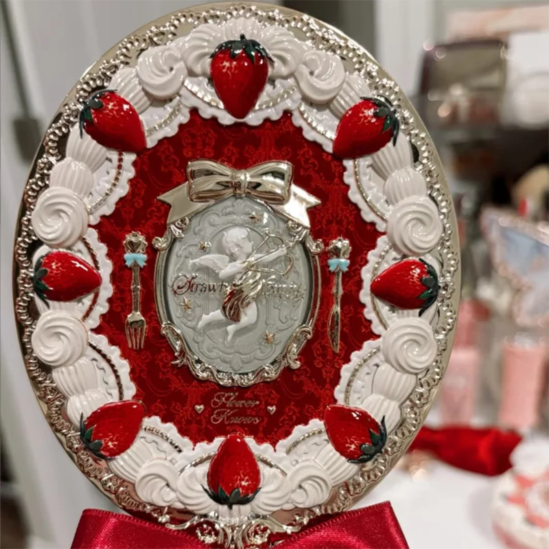 Flower Knowing Strawberry Cupid Hand Mirror Flowerknows Makeup Mirrors Vintage Mirror makeup mirror hand holding mirror
