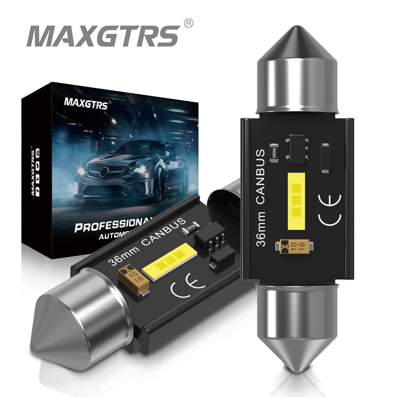 MAXGTRS 2x c5w led CANBUS led bulb 12V Festoon 31mm 36mm 39mm 41mm c5w c10w Reading Lamp Car Interior Light Csp Chip white