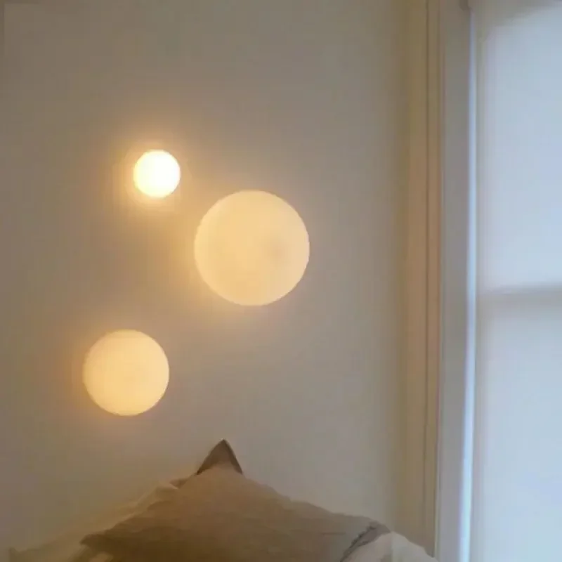 Nordic Bubble Ball Wall Lamp Bedroom Aisle Porch Balcony Children's Room Round Glass Ceiling Lamp Home Decor 2