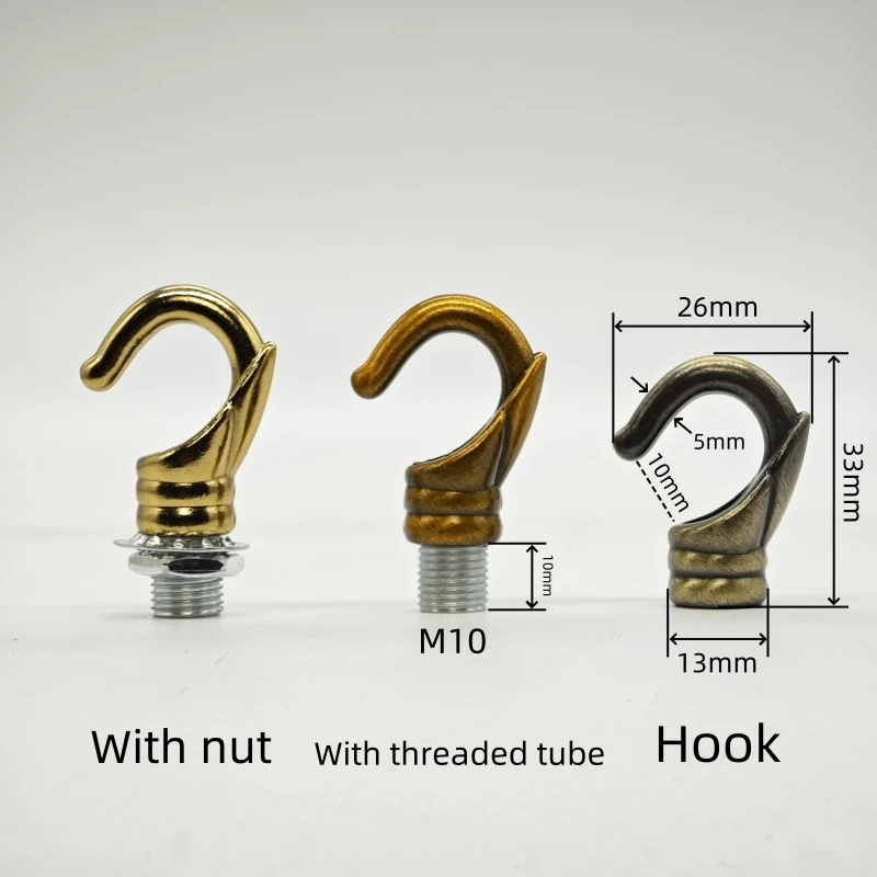 DIY Lighting Accessories 6pcs/lot Load-bearing hook opening hook lamp accessories dining crane bar pendant lamp M10 DIY accessories