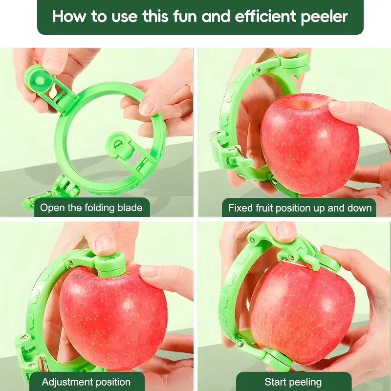 1/3pcs Vegetable Fruit Peeler Apple Pear Spiralizer Peelers Stainless Steel  Handheld Rotating Peeler Kitchen Skin Removal Gadget - AliExpress