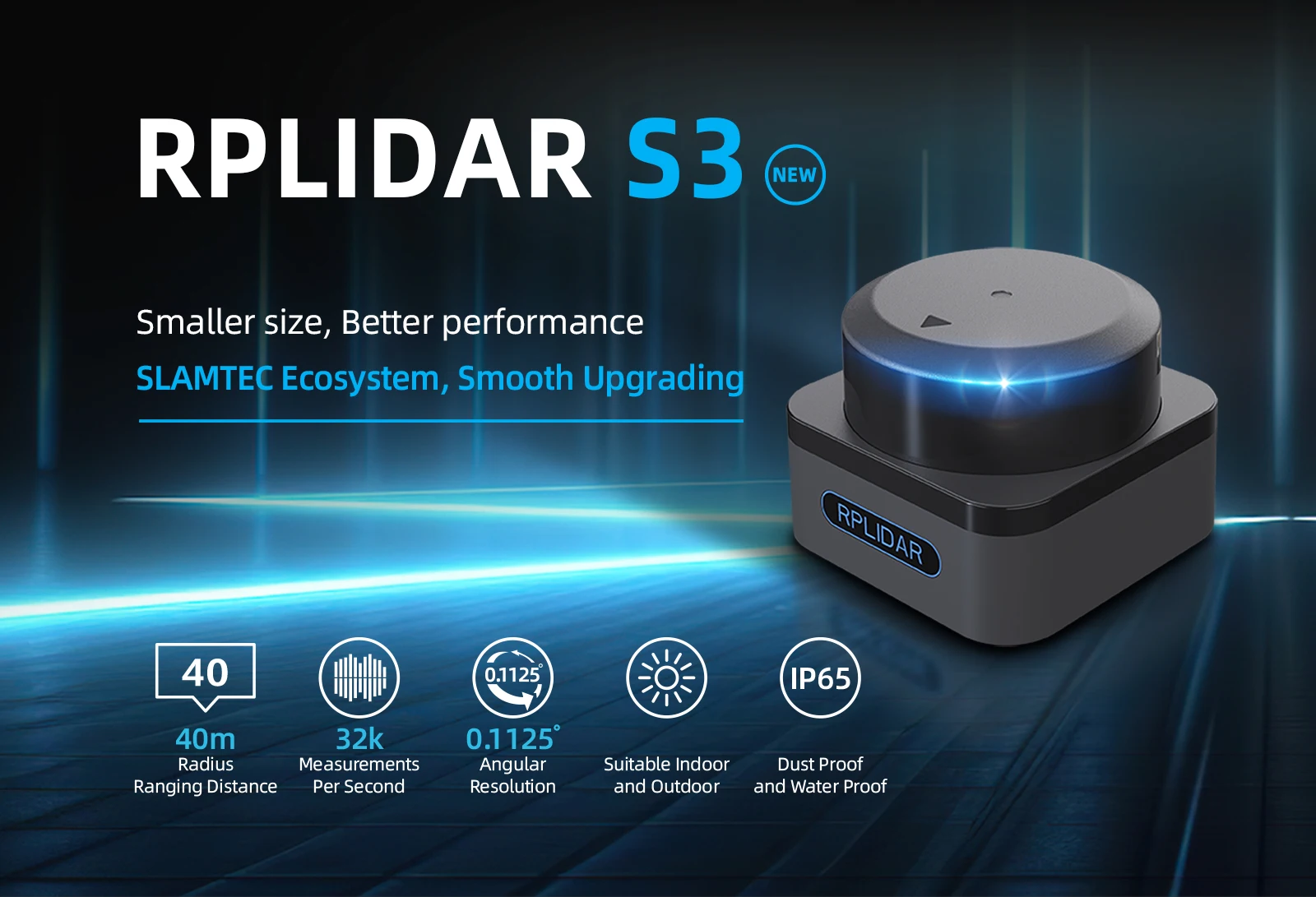 Slamtec RPLIDAR S3 Scanner 40M Scanning Radius LIDAR Sensor Laser Rangefinder Fo