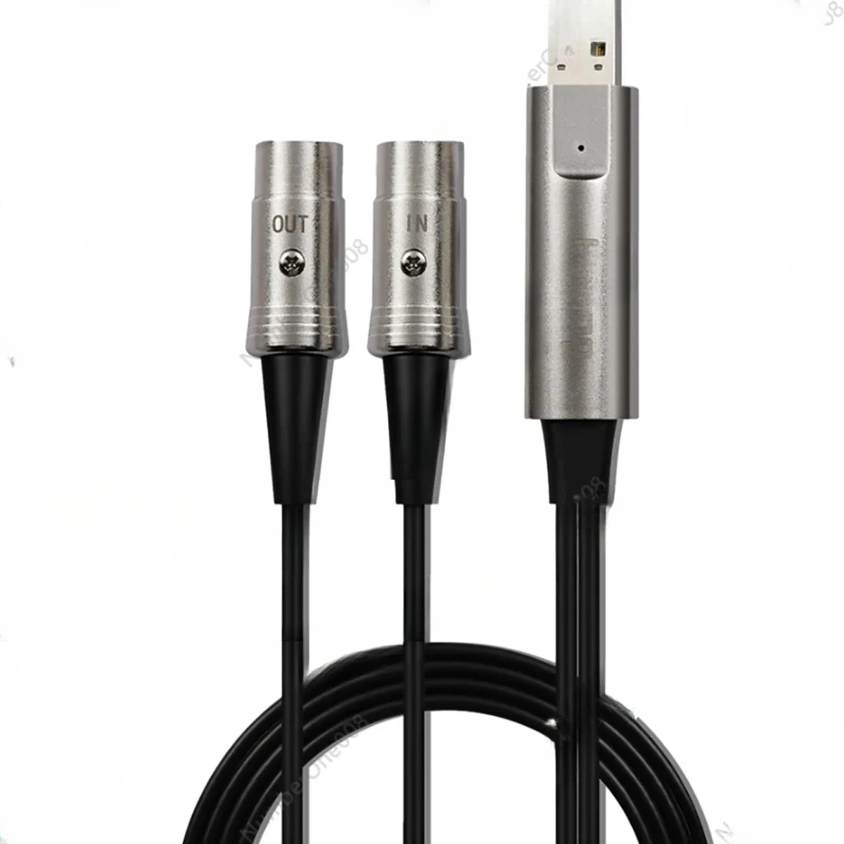 하이핑 USB IN-OUT MIDI 케이블 원인원 아웃 인터페이스 5핀 라인 ..