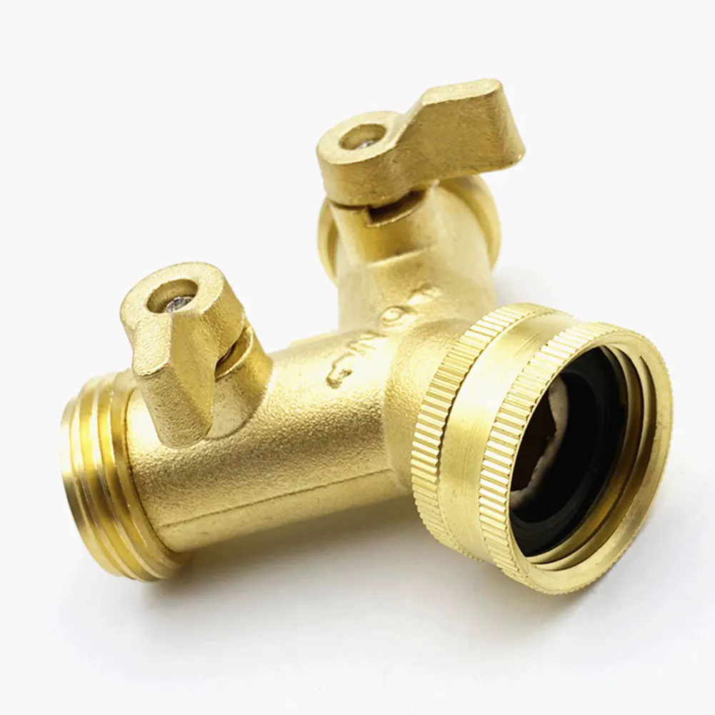 Garden Watering Two Way Hose Splitters Connector 3/4 Inch Garden Tap Water Splitter Y Conector Drip Irrigation Adapter