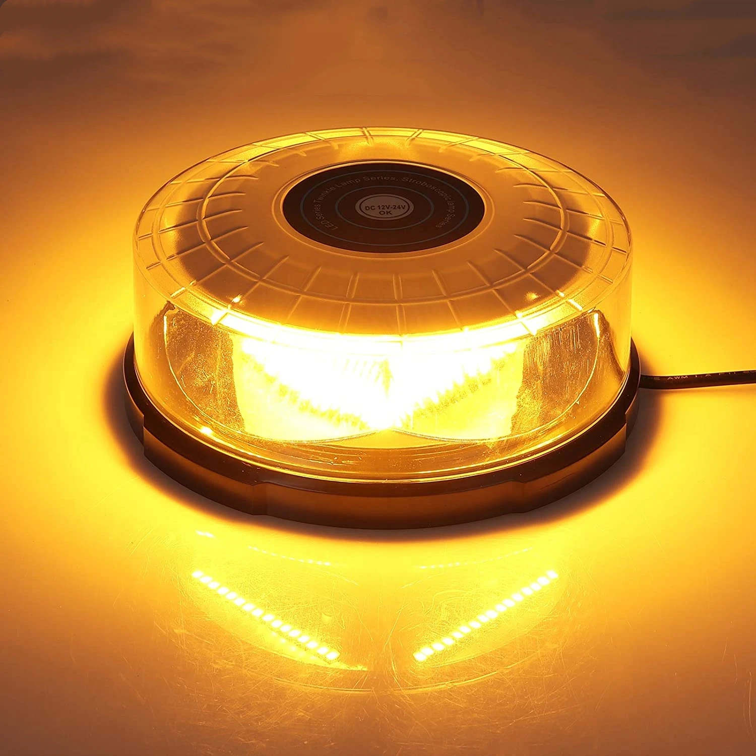 Yellow LED Emergency Strobe Lights Beacon Vehicle Car Roof Top Hazard Warning Flashing Light LED Flash Safety Signal lamp
