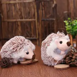 Grey Hedgehog Keychains Gift Plush Key Holder Adorable Pendant Lovely Key Rings Craft Ornaments