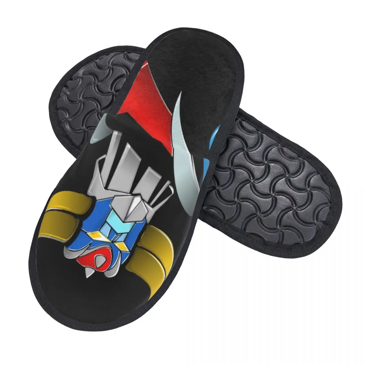 Print Women Goldorak Grendizer House Slippers Soft Warm Anime UFO Robot Goldrake Memory Foam Fluffy Slipper Indoor Outdoor Shoes