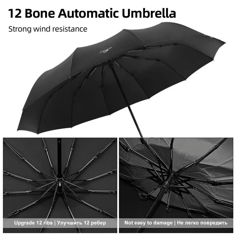 Car Automatic Folding Umbrella large travel business vehicle umbrella For Ford Mustang FIESTA Focus Shelby GT350 Kuga Fusion 5