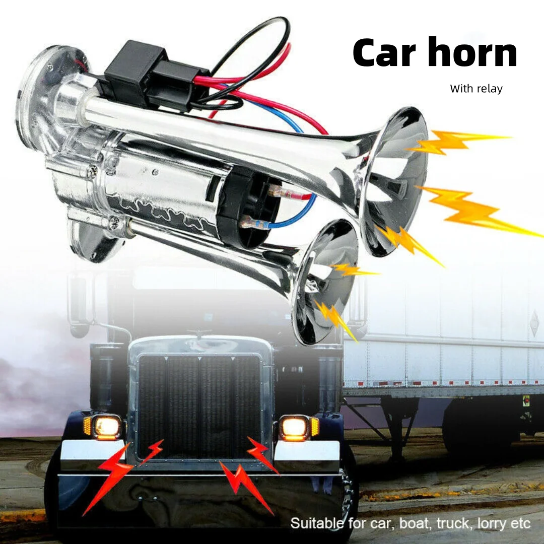 Electric Car Horn with Compressor 600DB Integrated Air Horn