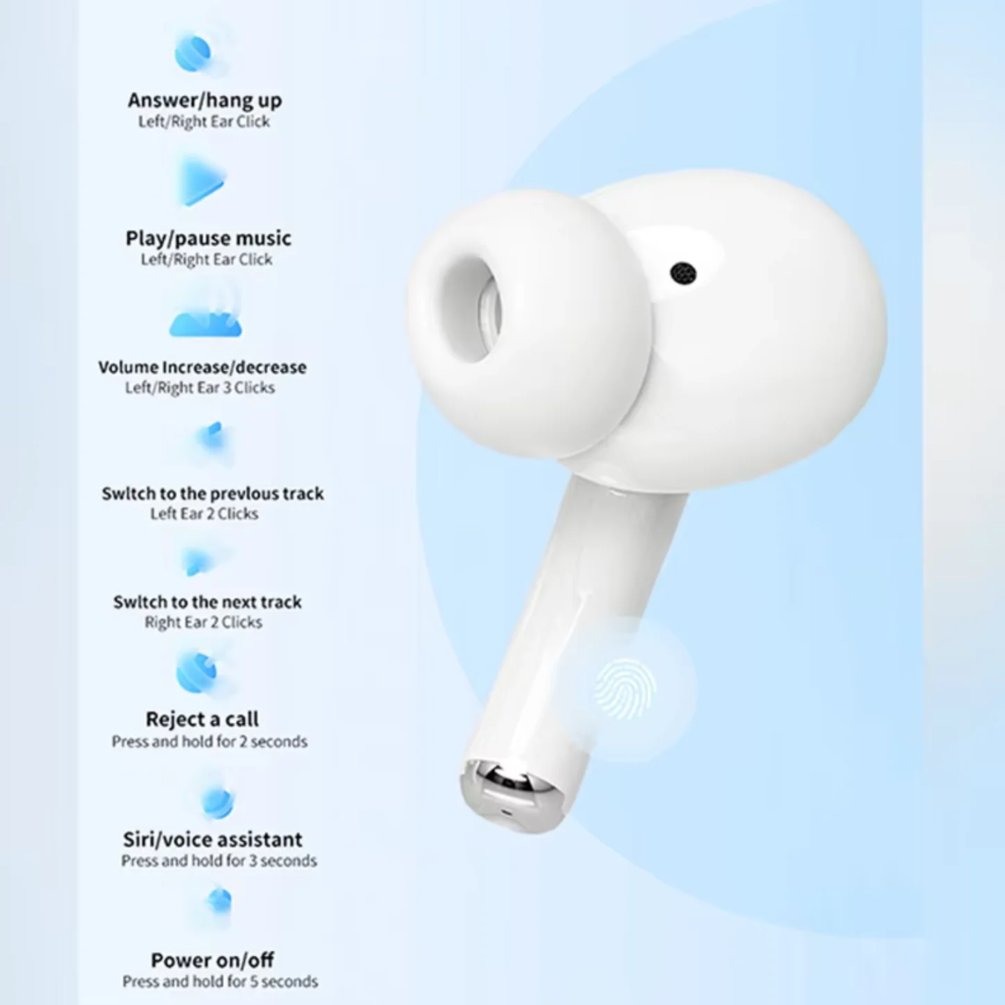 UEESFIT TWS Pro 5 Wireless Bluetooth Earphones Headphones ANC Noise Reduction Earbuds HiFi Sound Low Latency for IPhone Android 5
